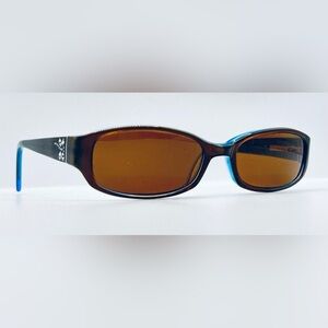 Topaz Brown Oval Sunglasses Frames Only